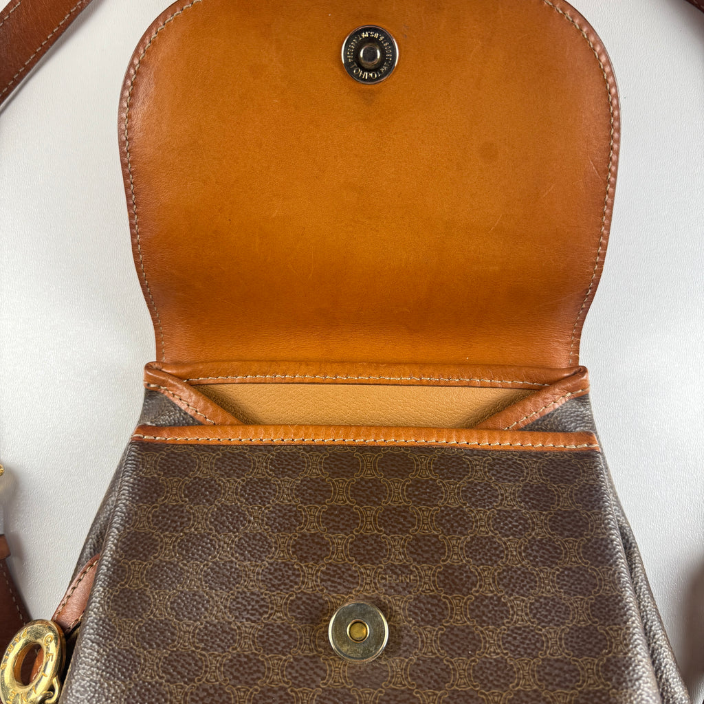 Celine Macadam Canvas Backpack Brown