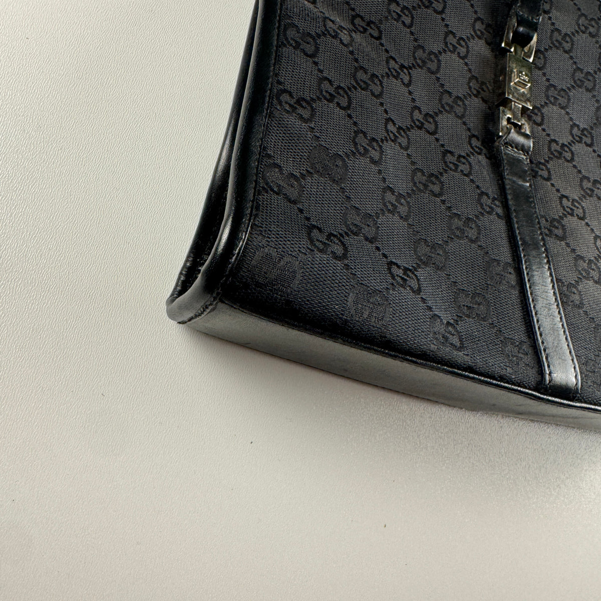 Gucci Jackie Tote Bag GG Canvas Black