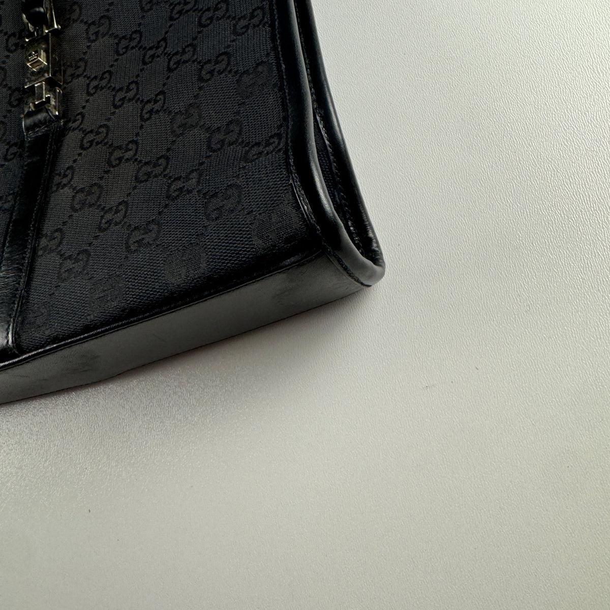 Gucci Jackie Tote Bag GG Canvas Black