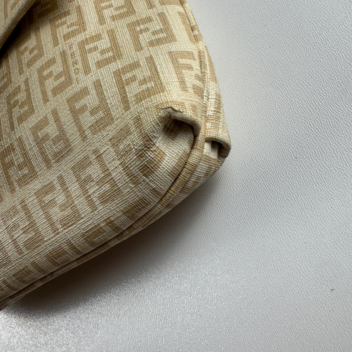 Fendi Zucchino Crossbody Beige FF Messenger Bag