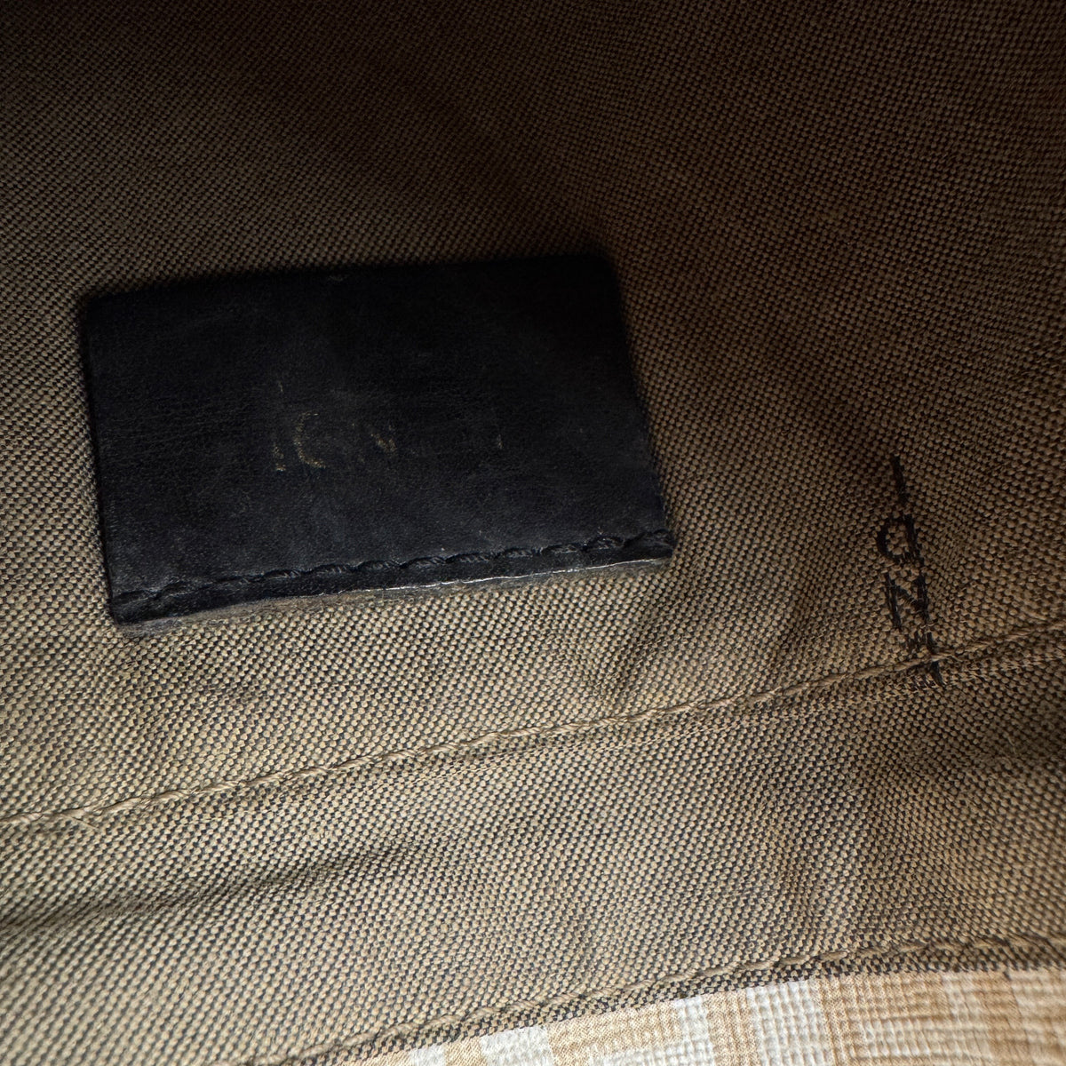 Fendi Zucchino Crossbody Beige FF Messenger Bag