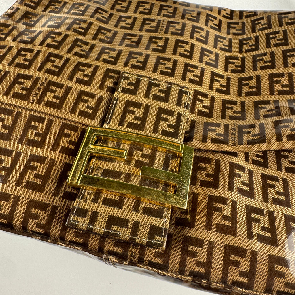 Fendi Vintage Zucchino Vinyl Mama Forever Baguette