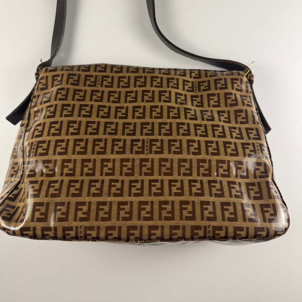 Fendi Vintage Zucchino Vinyl Mama Forever Baguette