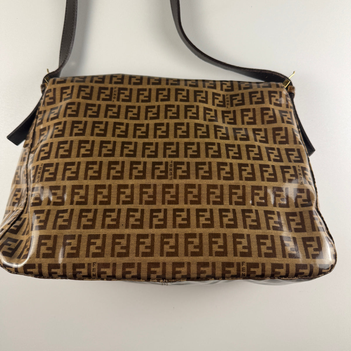 Fendi Vintage Zucchino Vinyl Mama Forever Baguette