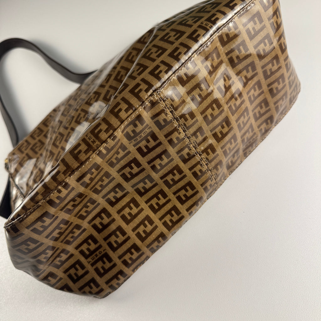 Fendi Vintage Zucchino Vinyl Mama Forever Baguette