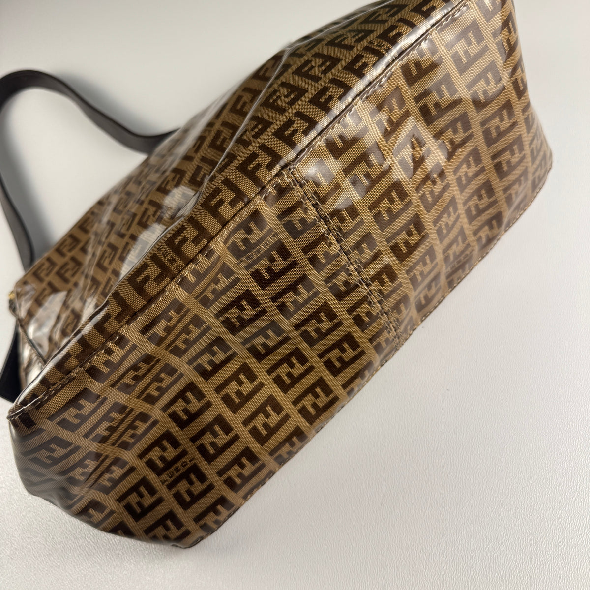 Fendi Vintage Zucchino Vinyl Mama Forever Baguette