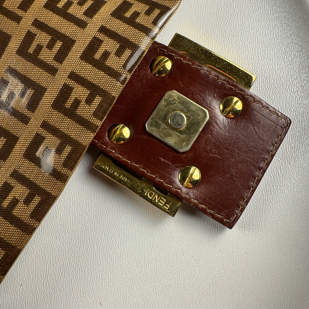 Fendi Vintage Zucchino Vinyl Mama Forever Baguette