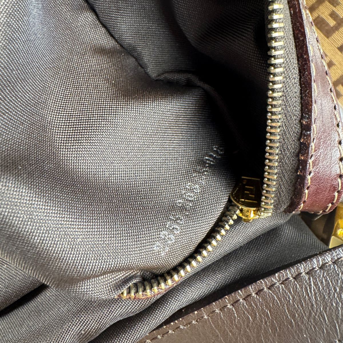 Fendi Vintage Zucchino Vinyl Mama Forever Baguette