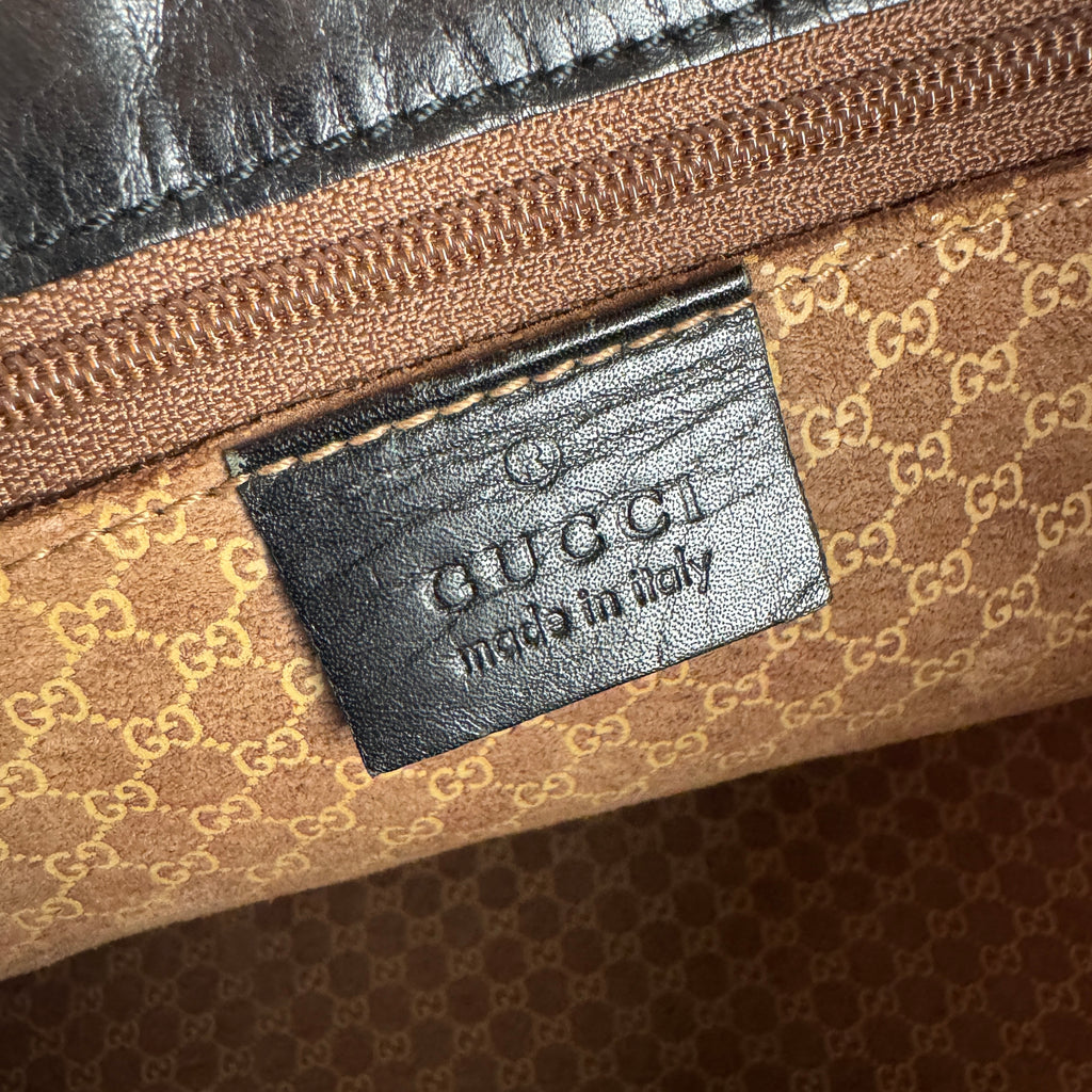 Gucci Jackie Shoulder Bag Black Leather
