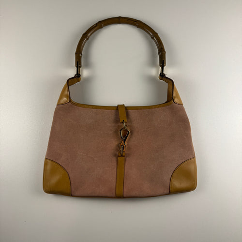 Gucci Jackie Hobo Bag Pink Suede