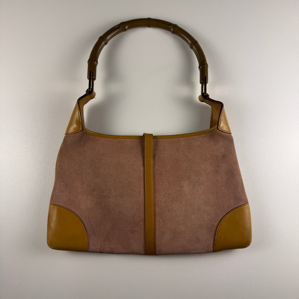 Gucci Jackie Hobo Bag Pink Suede