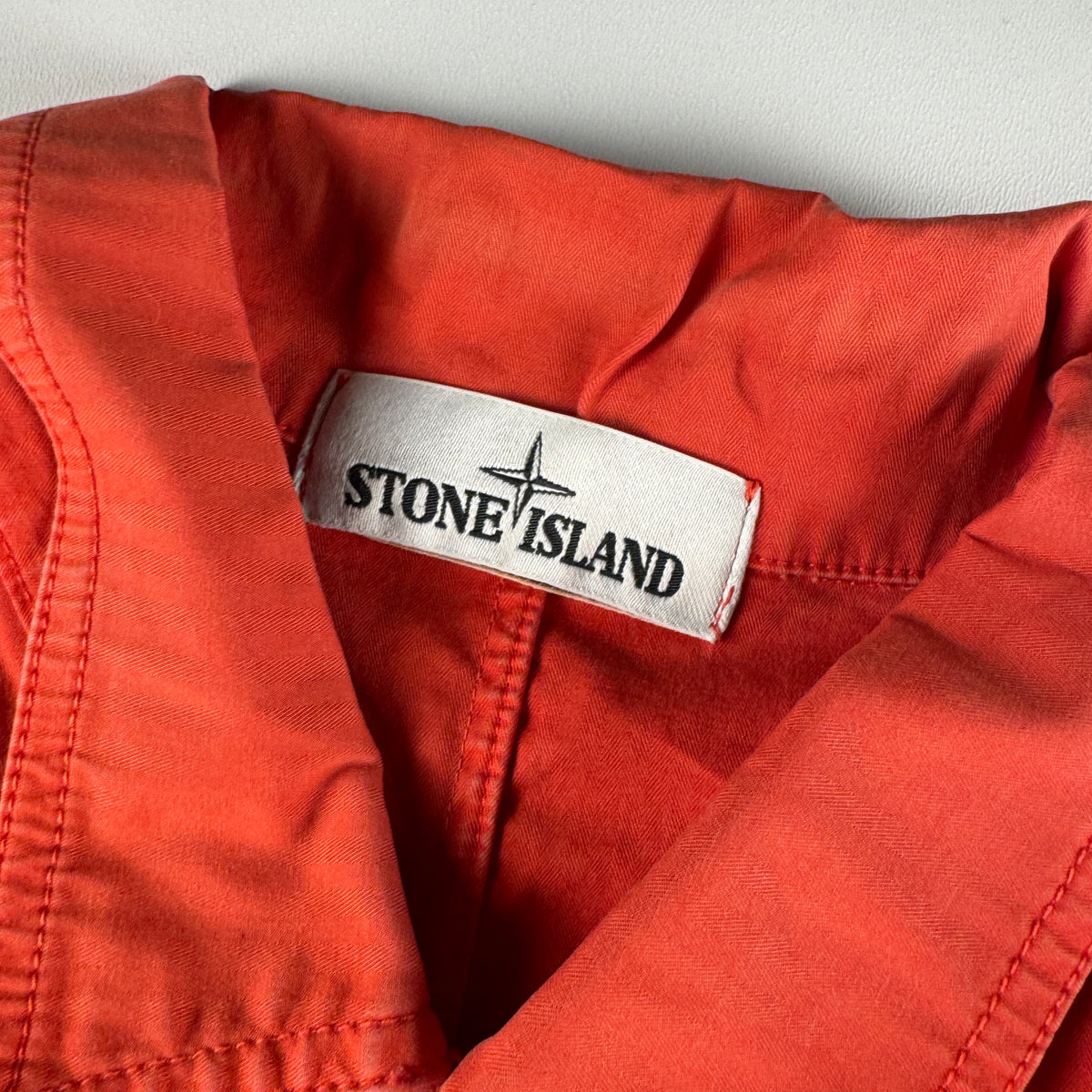 Stone Island Harringbone Red Twill Overshirt (M)