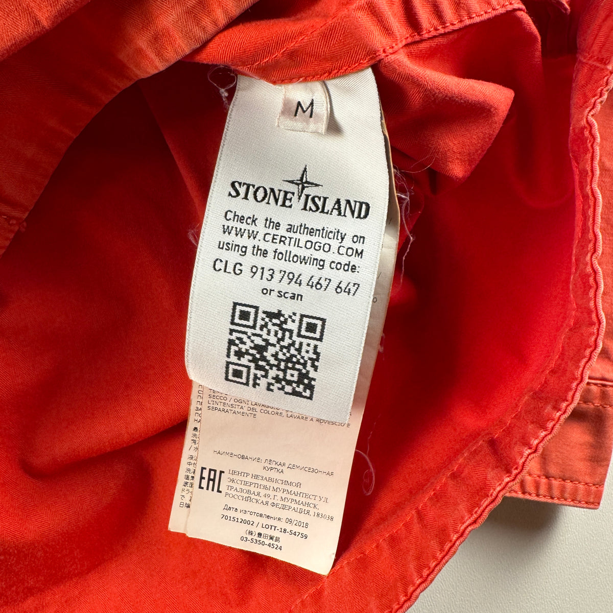 Stone Island Harringbone Red Twill Overshirt (M)