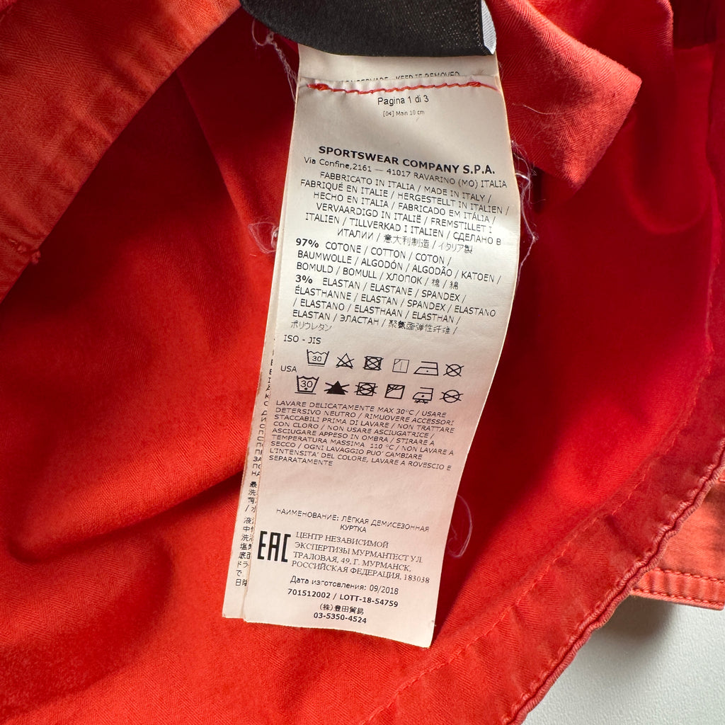 Stone Island Harringbone Red Twill Overshirt (M)