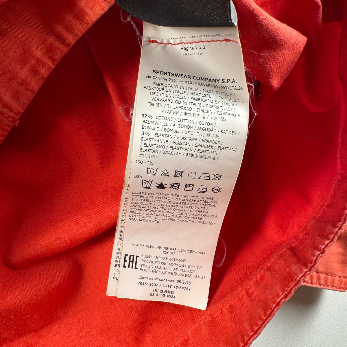 Stone Island Harringbone Red Twill Overshirt (M)