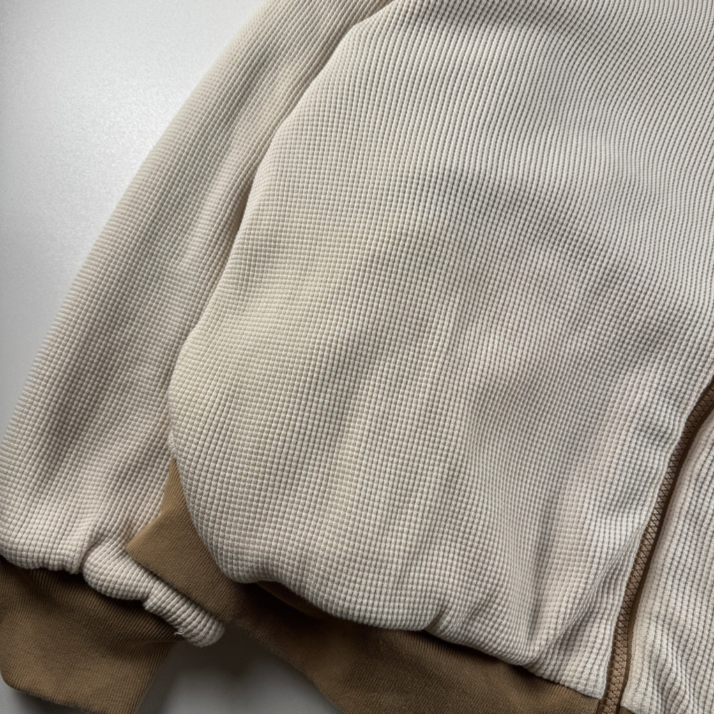 Supreme Reversible Work Zip Up Beige Hoodie (M)