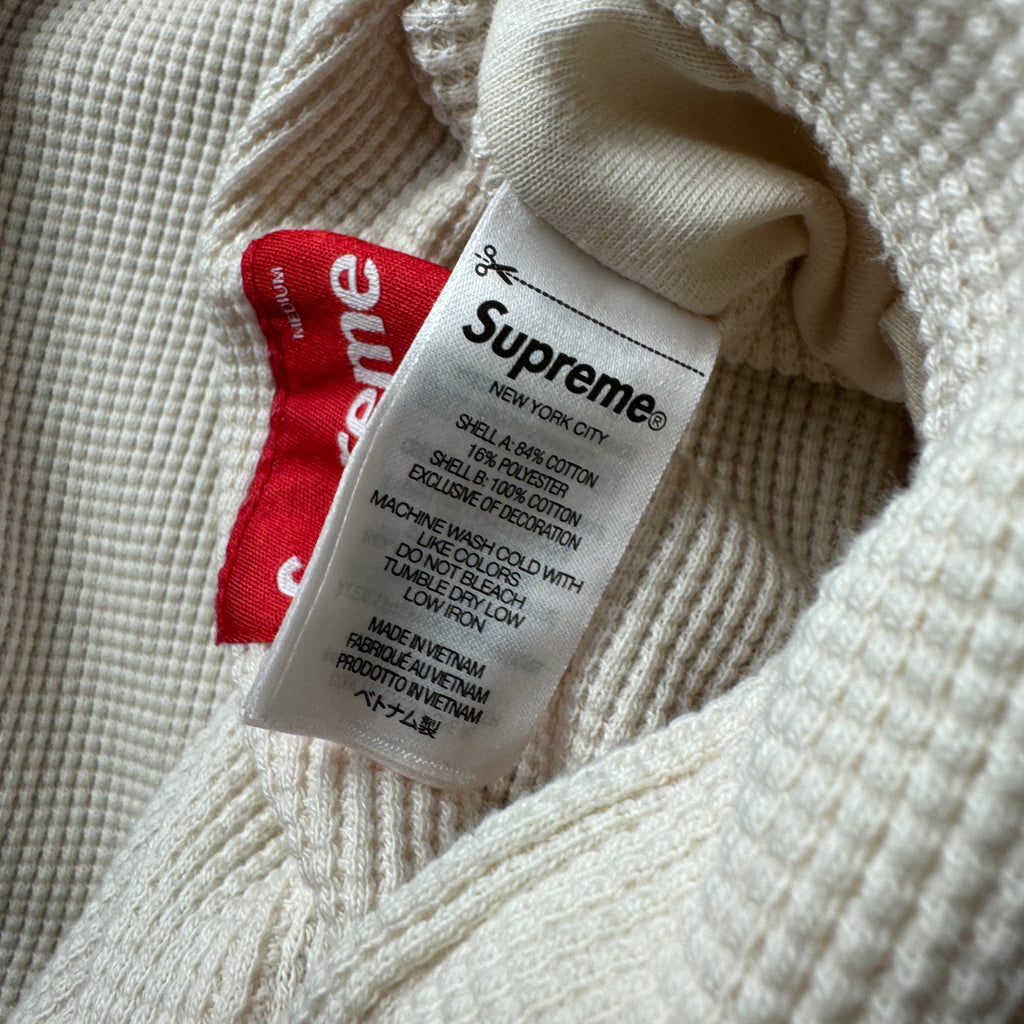 Supreme Reversible Work Zip Up Beige Hoodie (M)