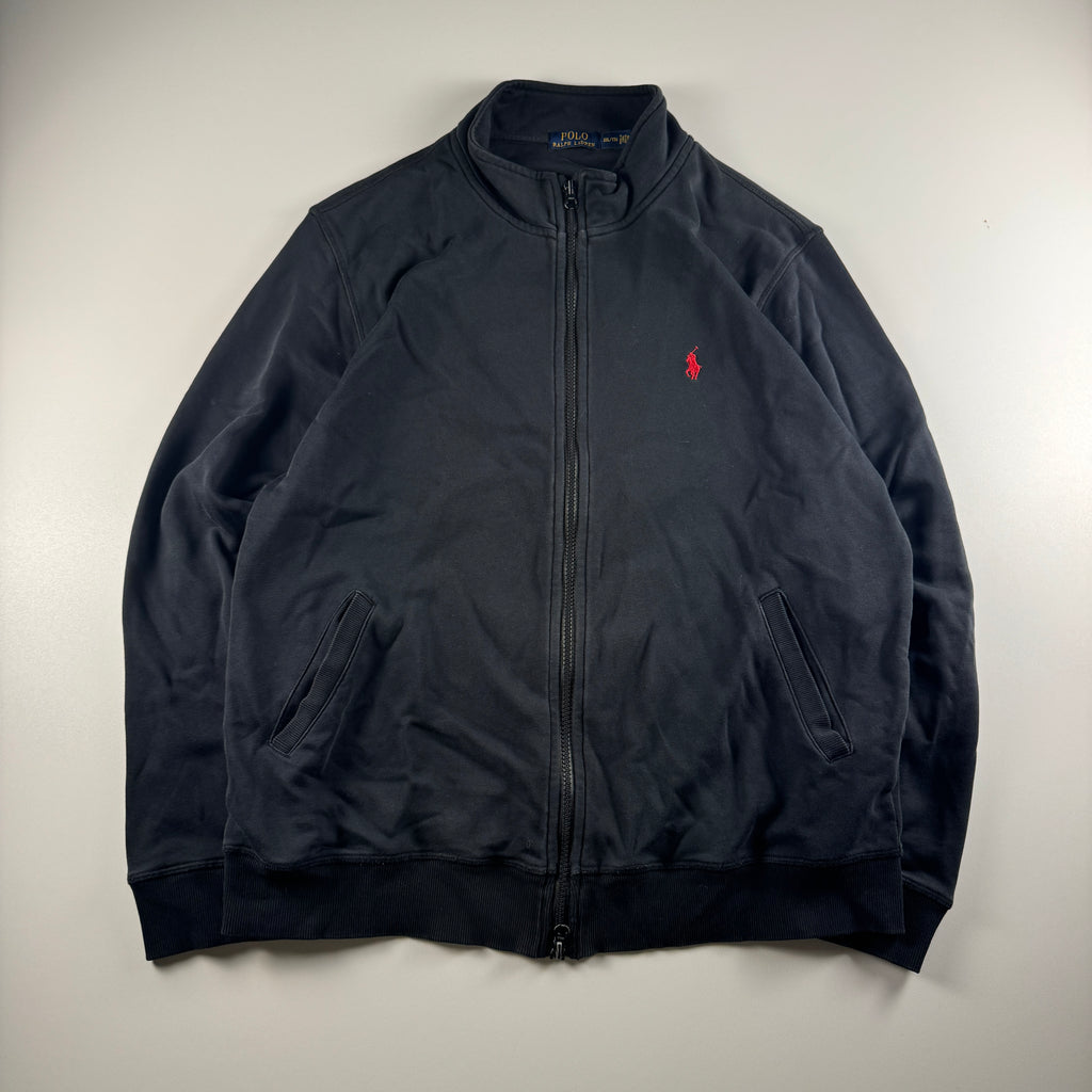 Ralph Lauren Navy Blue Zip Up Sweater (XXL)