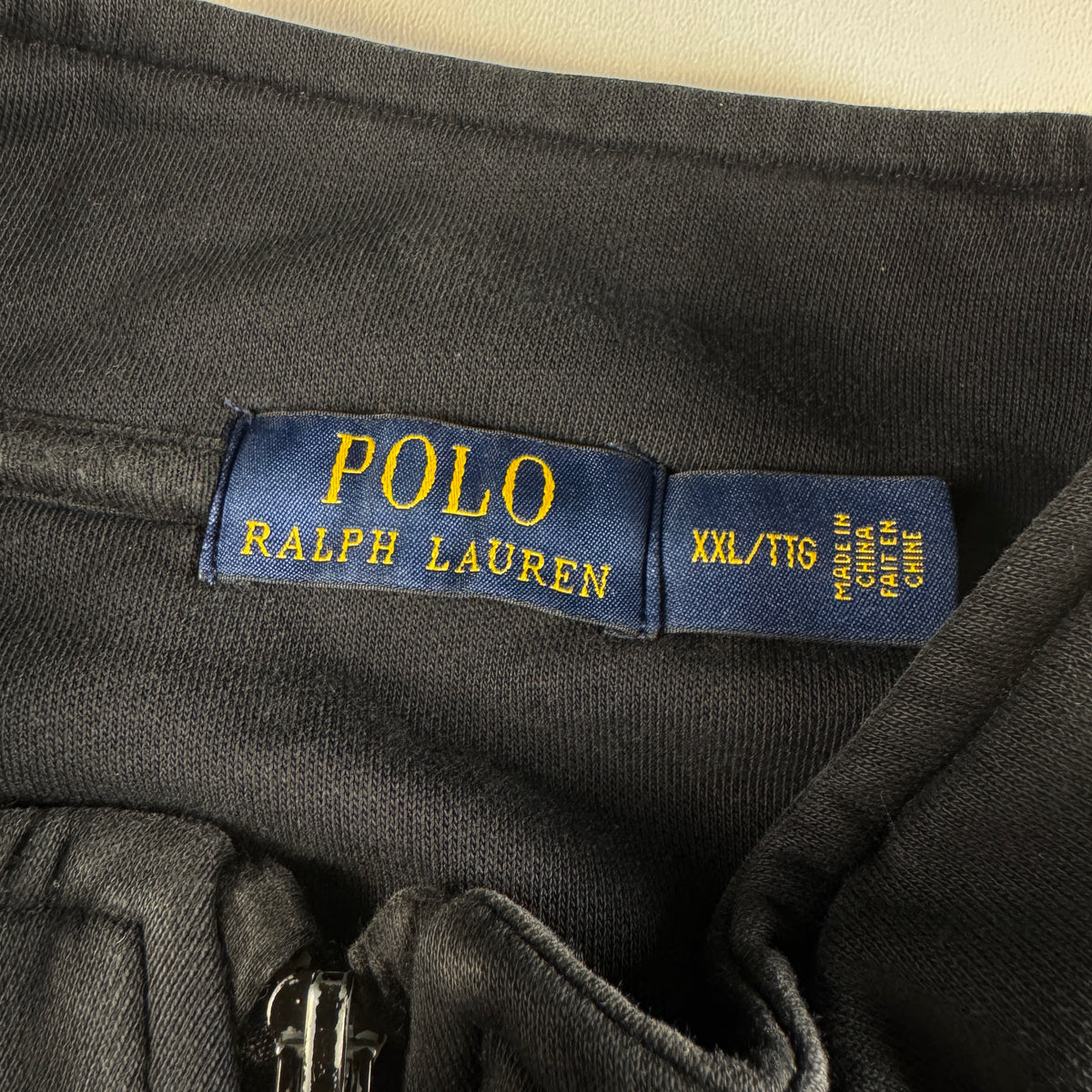 Ralph Lauren Navy Blue Zip Up Sweater (XXL)