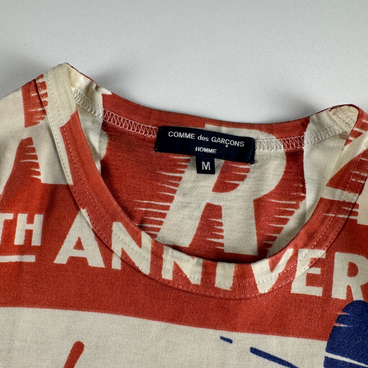 Comme des Garçons Homme All Over Print 2003 White Tee (M)