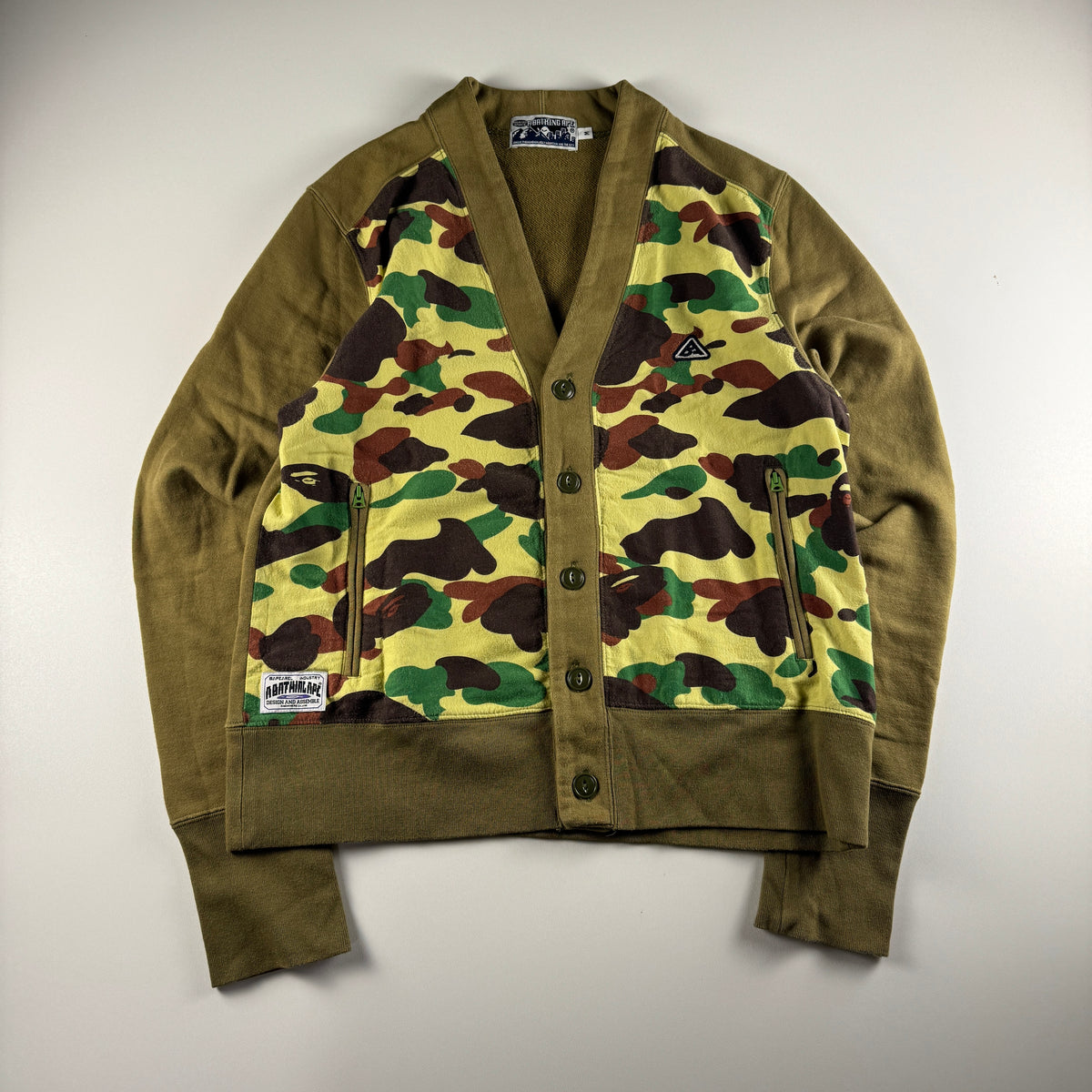 BAPE Archive Camo Green Cardigan (M)