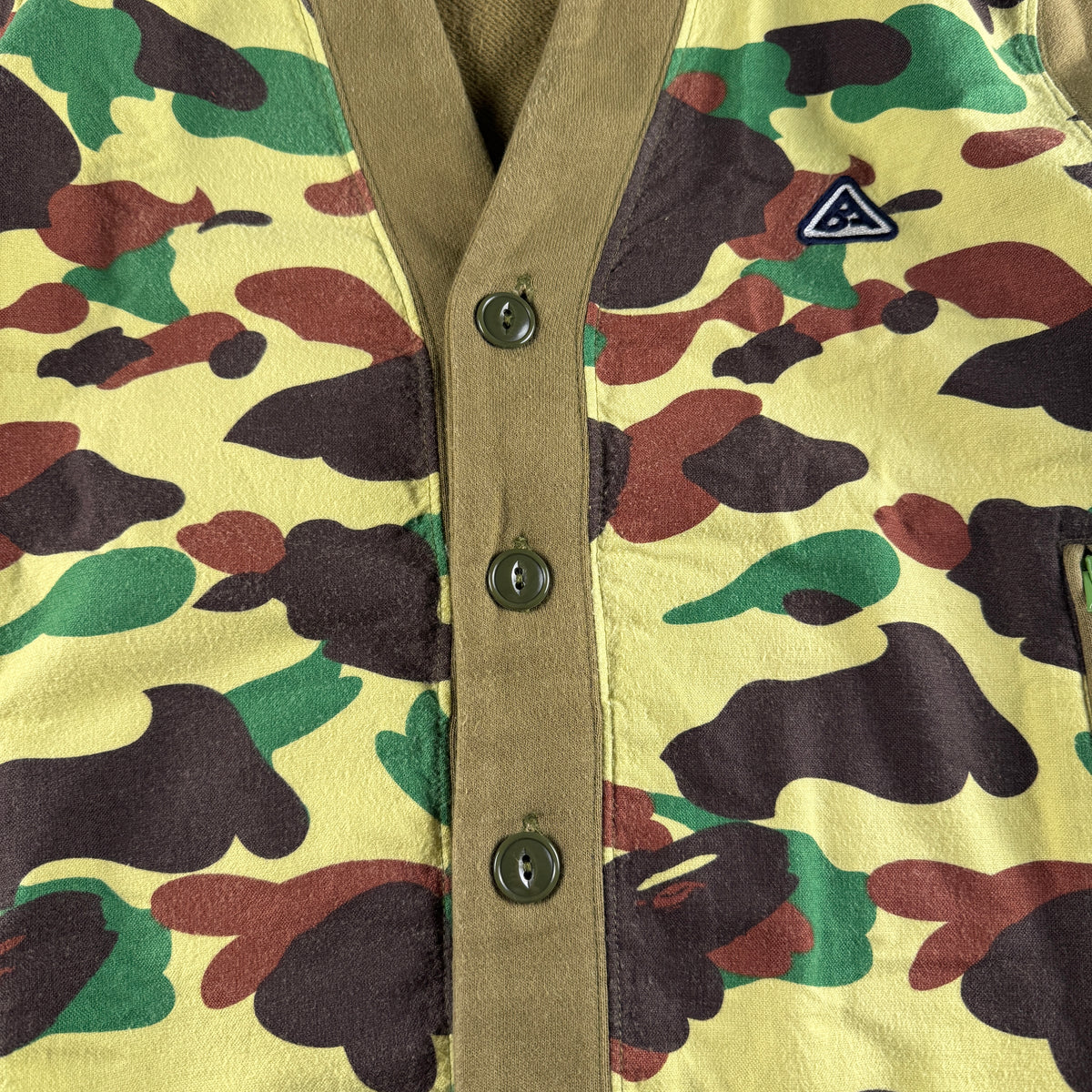 BAPE Archive Camo Green Cardigan (M)