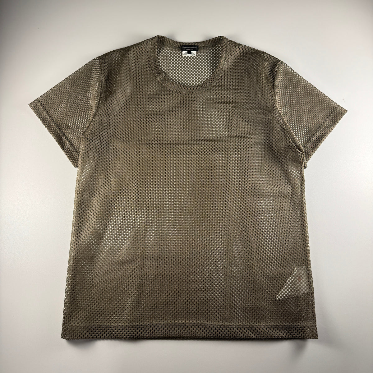 Comme des Garçons Homme Plus Olive Mesh Tee (L)