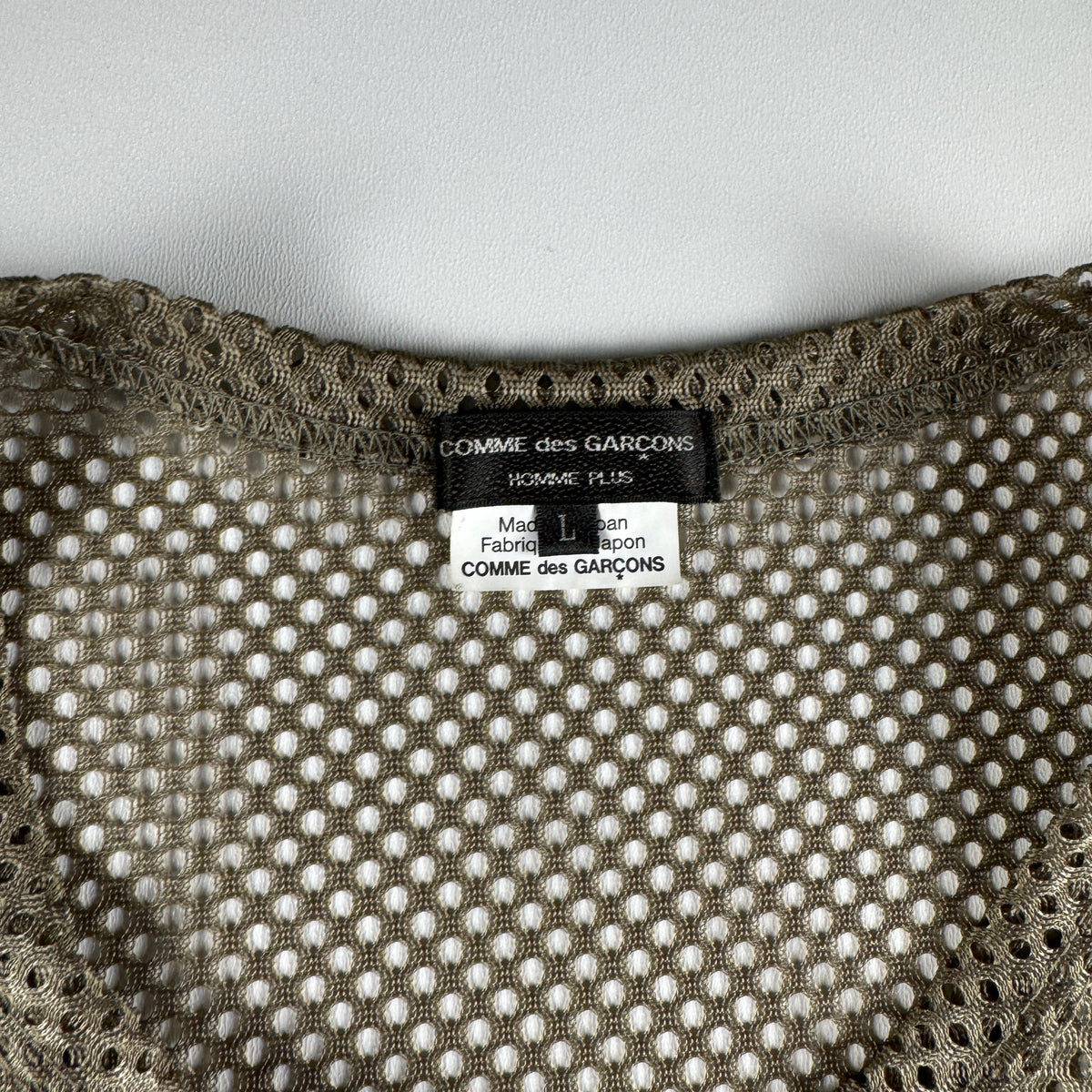 Comme des Garçons Homme Plus Olive Mesh Tee (L)