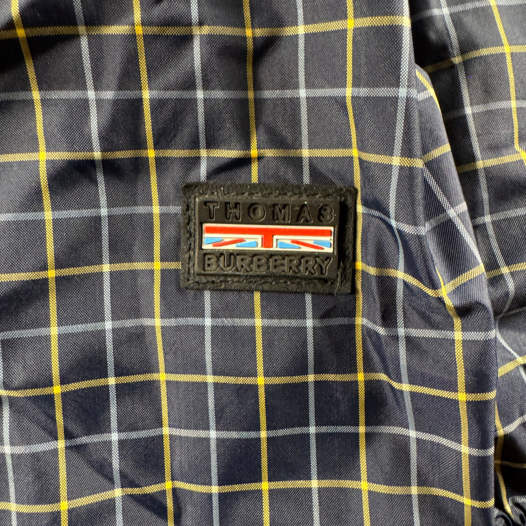 Thomas Burberry Check Blue Nylon Jacket (M)