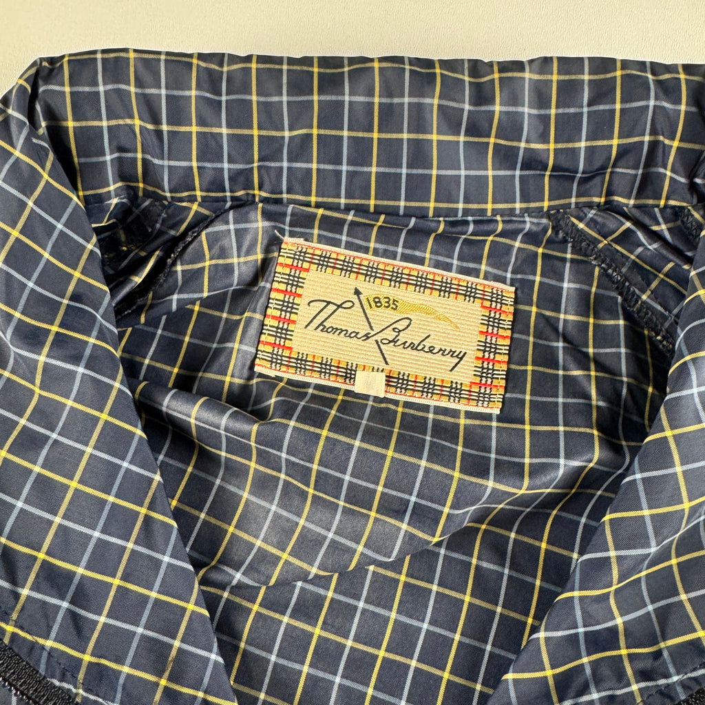 Thomas Burberry Check Blue Nylon Jacket (M)