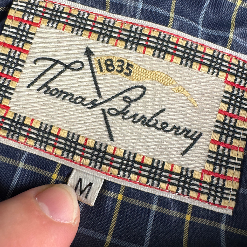 Thomas Burberry Check Blue Nylon Jacket (M)