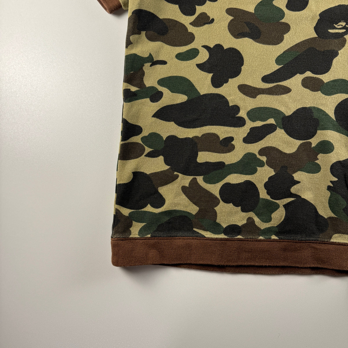 BAPE Green Camo Polo Shirt (M)