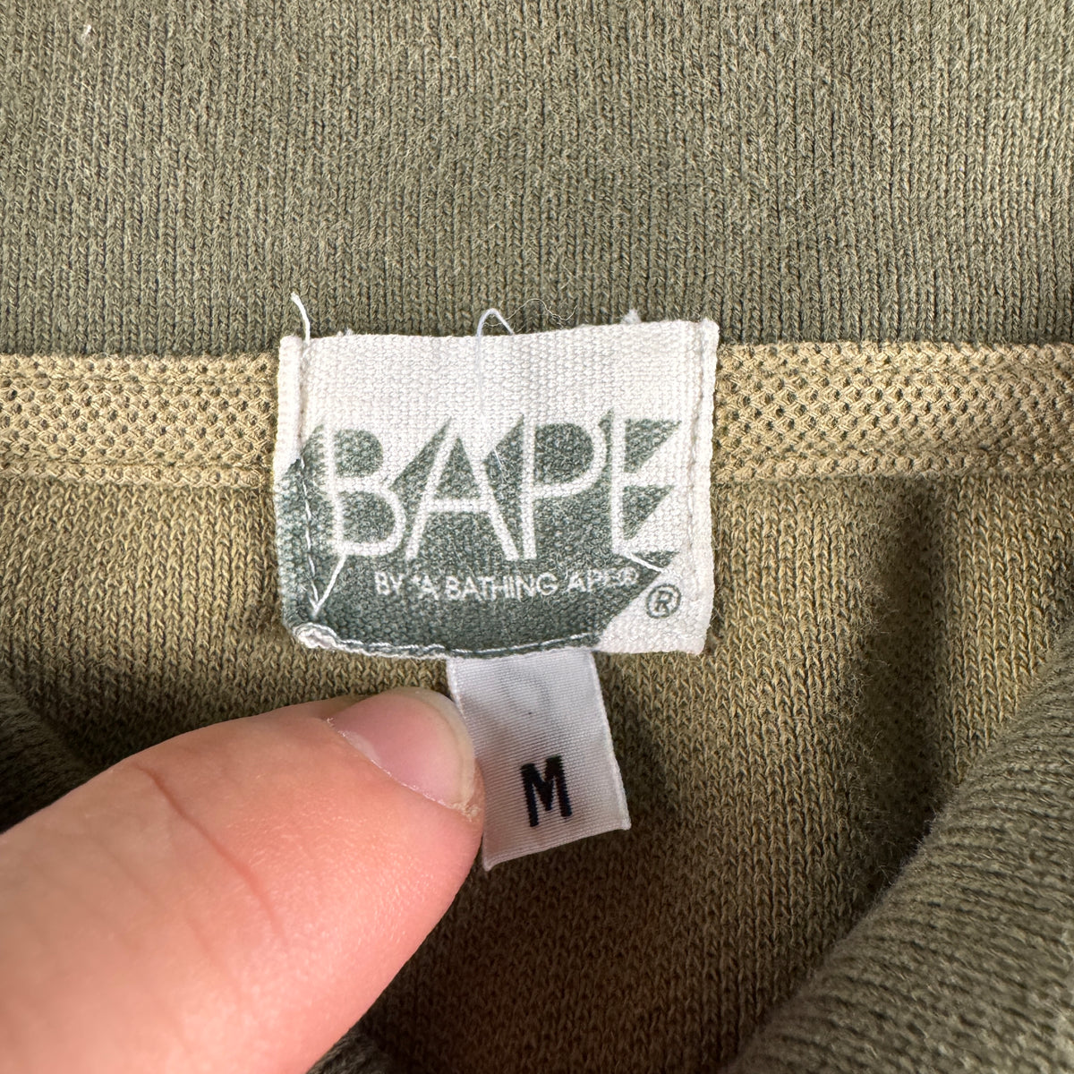BAPE Green Camo Polo Shirt (M)