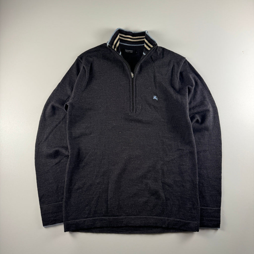 Burberry Black Label Half Zip Wool Knit Sweater (2 / M)