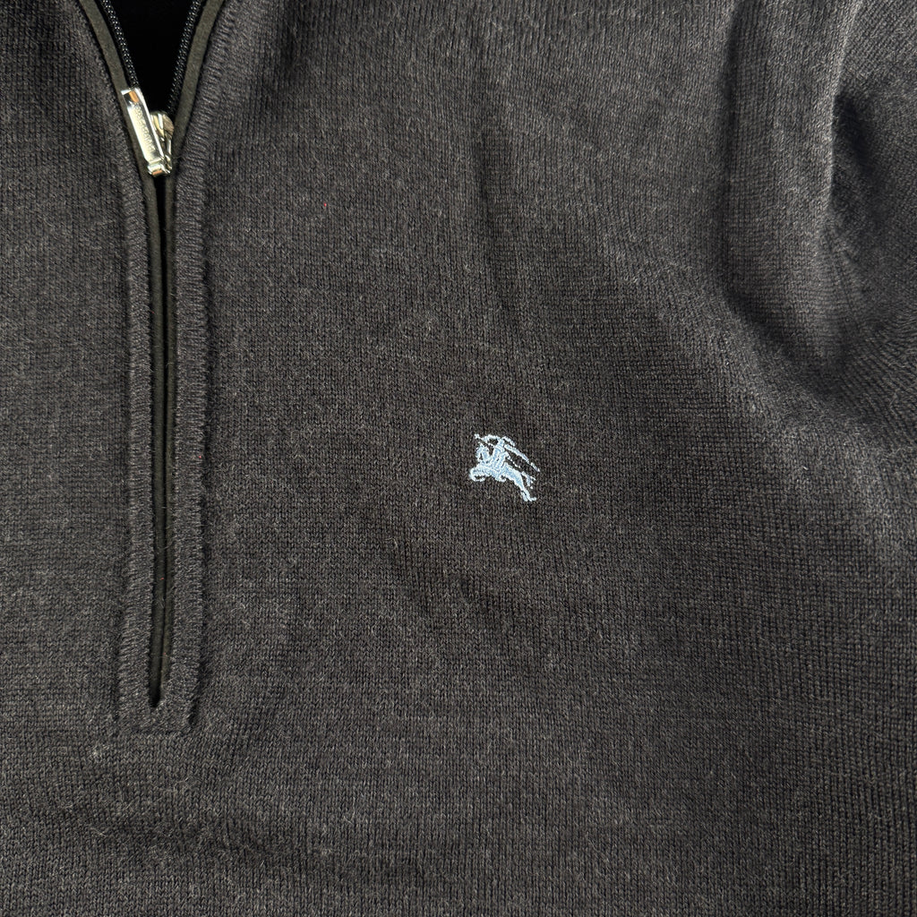 Burberry Black Label Half Zip Wool Knit Sweater (2 / M)