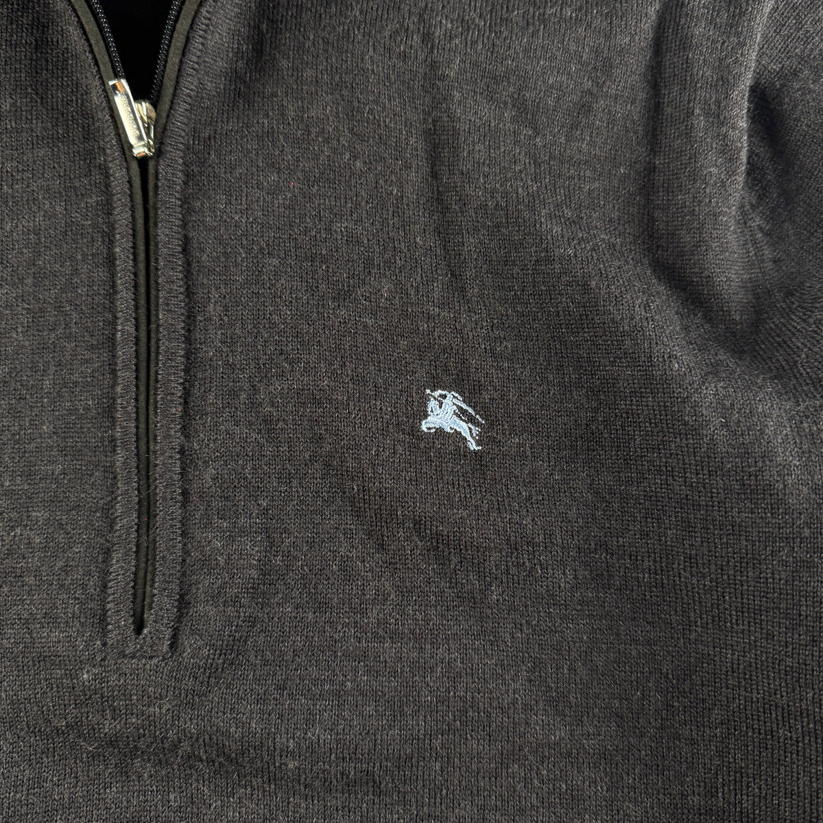 Burberry Black Label Half Zip Wool Knit Sweater (2 / M)