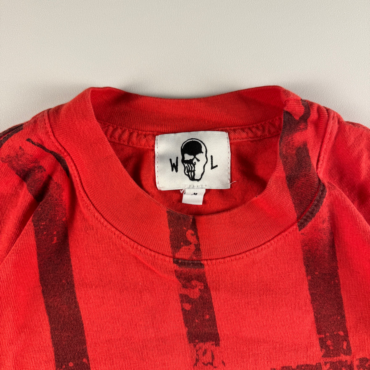 Warren Lotas Jail Allover Print Red Tee (M)