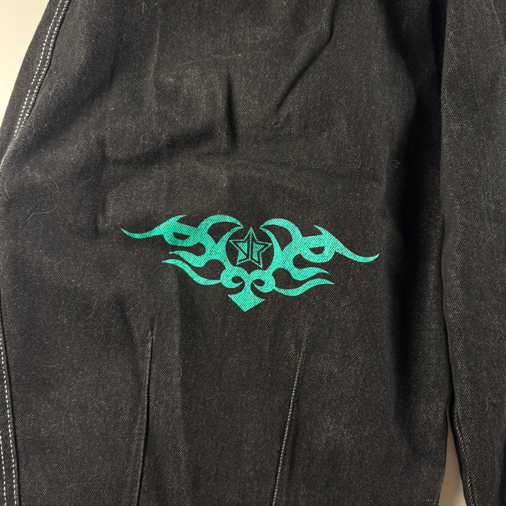 9090 Ultra Baggy Techno Balloon Black Pants (L)
