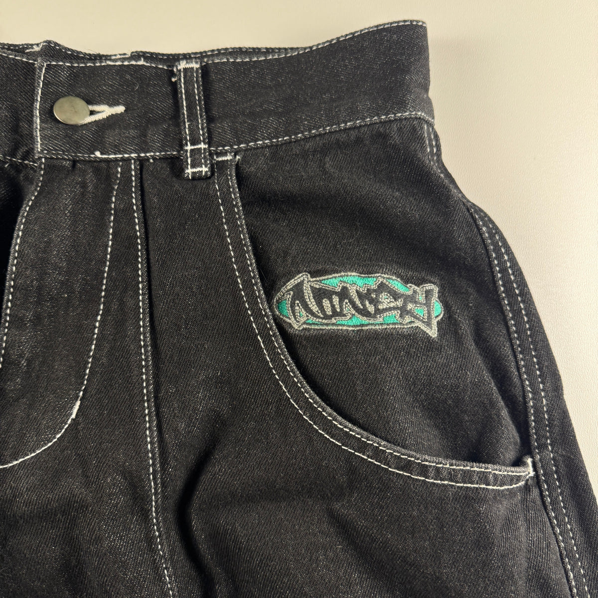 9090 Ultra Baggy Techno Balloon Black Pants (L)