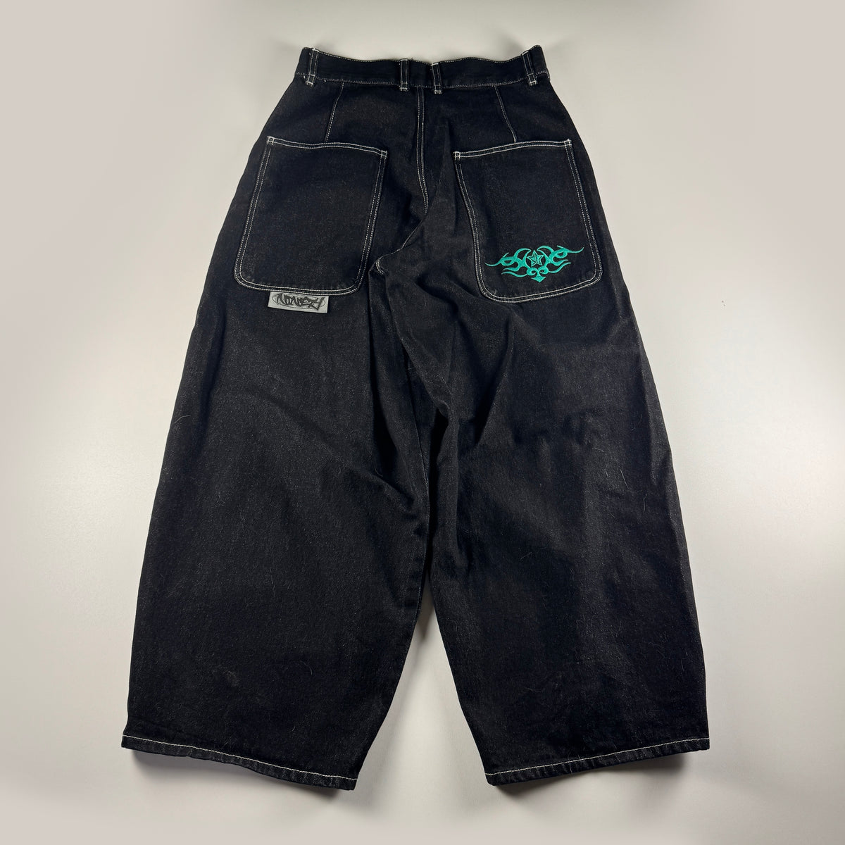9090 Ultra Baggy Techno Balloon Black Pants (L)