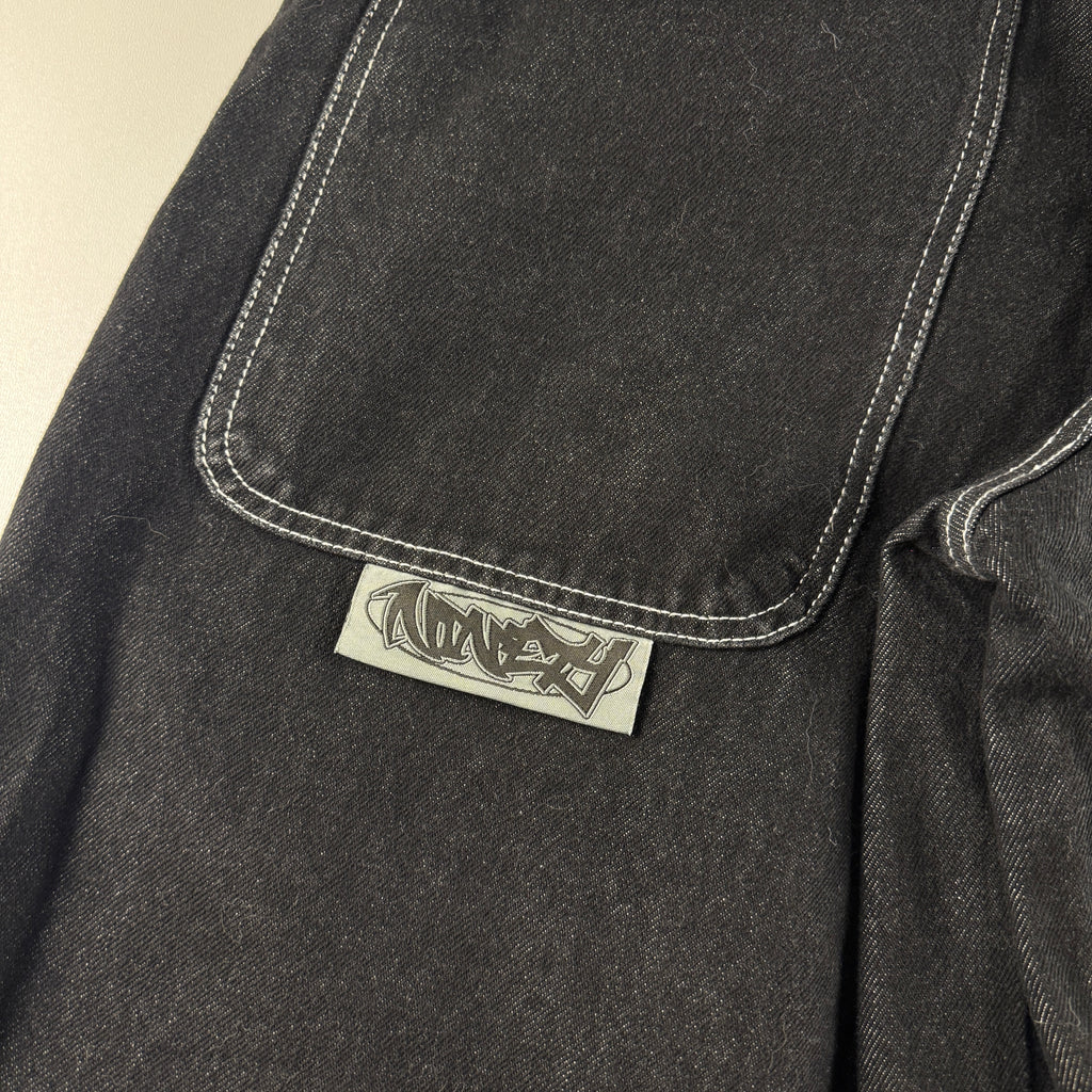 9090 Ultra Baggy Techno Balloon Black Pants (L)