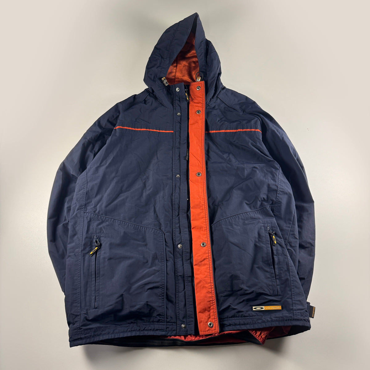 Oakley Software 90s Blue and Orange Nylon Jacket (XL)