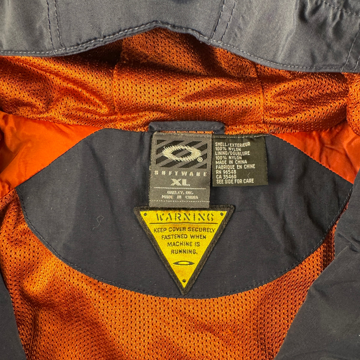 Oakley Software 90s Blue and Orange Nylon Jacket (XL)