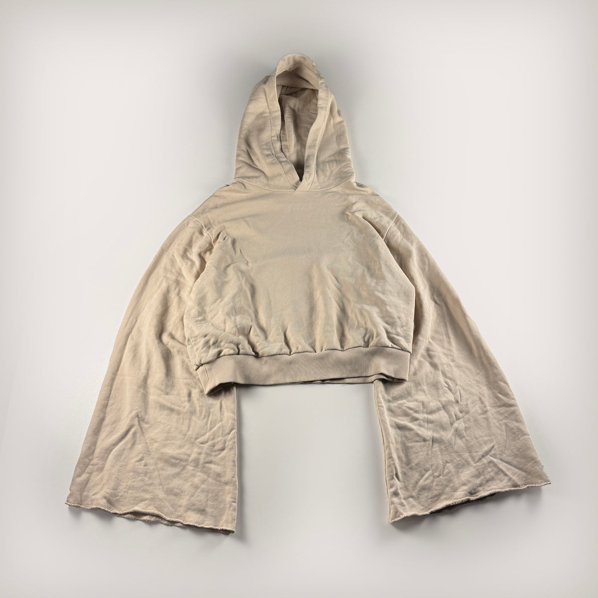 MM6 Maison Margiela Beige Wide Sleeve Hoodie (M)
