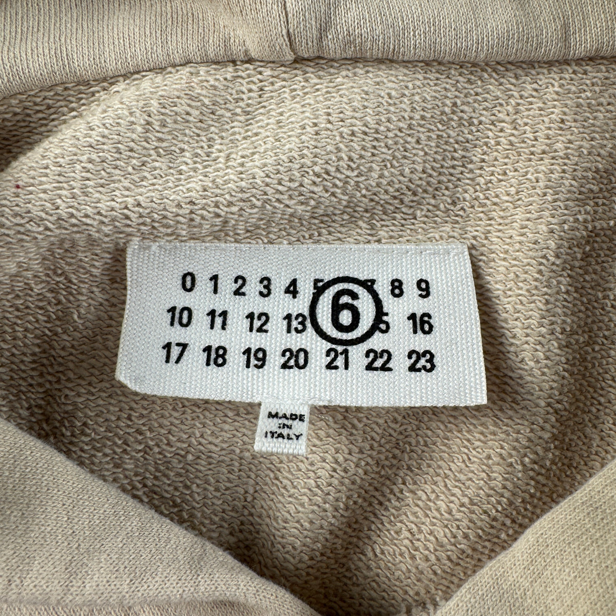MM6 Maison Margiela Beige Wide Sleeve Hoodie (M)