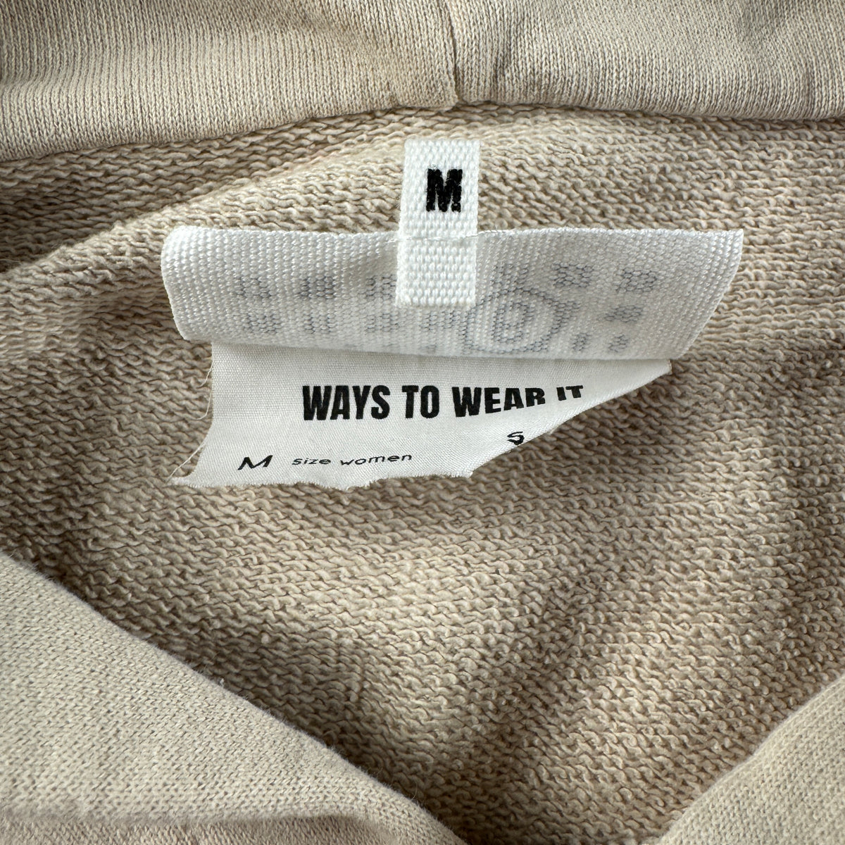 MM6 Maison Margiela Beige Wide Sleeve Hoodie (M)