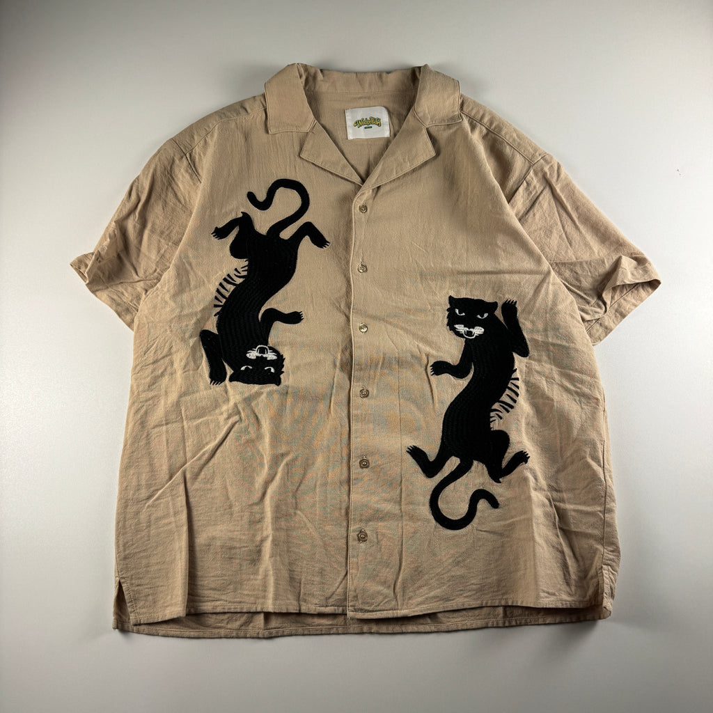 Wudge Boy Back Print Linen Beige S/S Shirt (M)