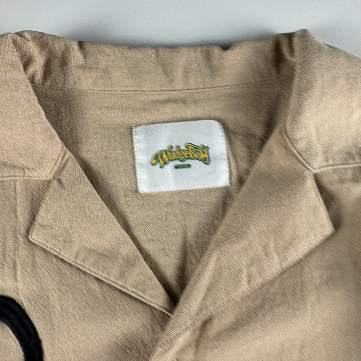 Wudge Boy Back Print Linen Beige S/S Shirt (M)