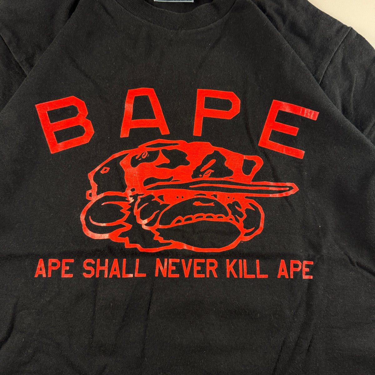 BAPE Grumpy Head Vintage 90s Black Tee (S)