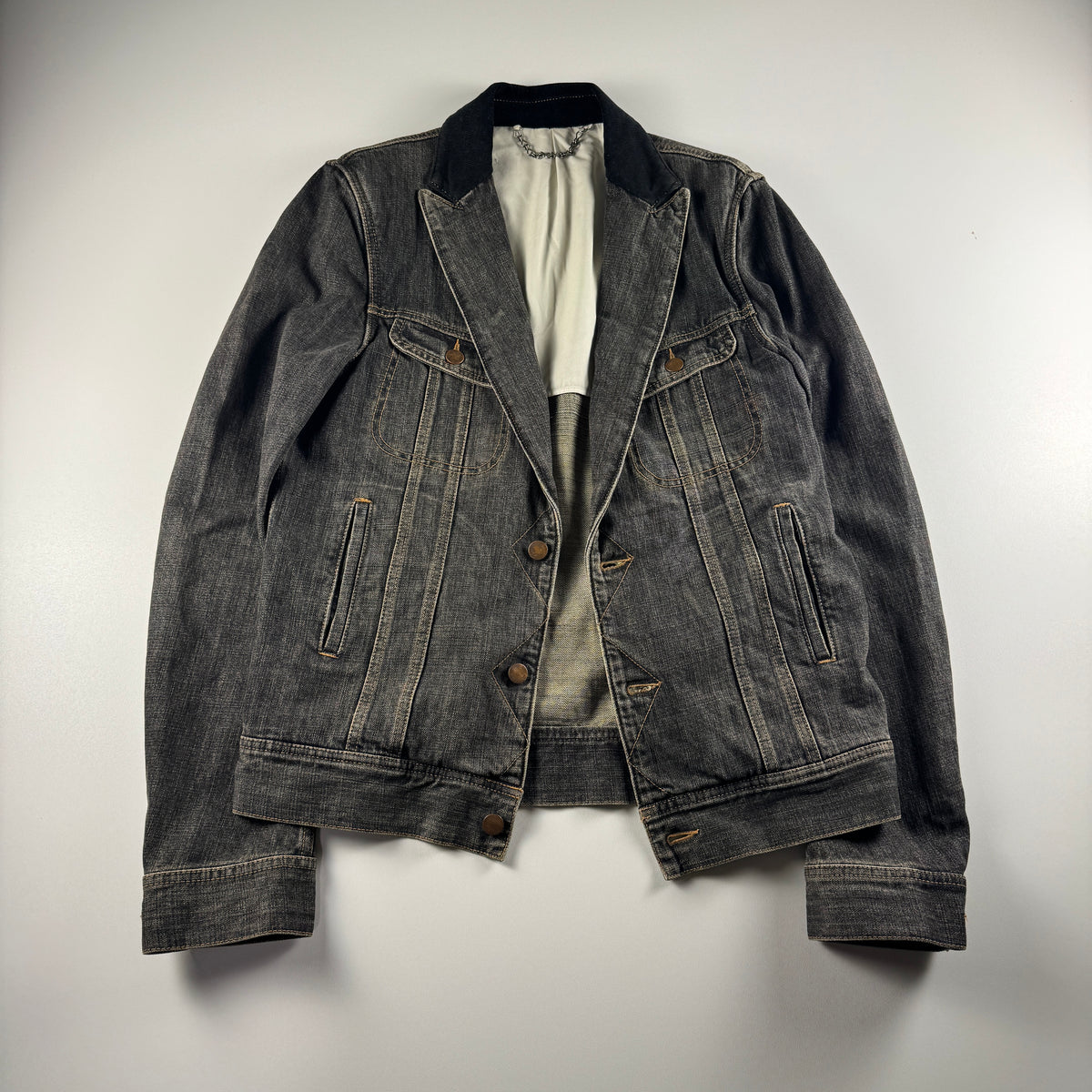 Maison Mihara Yasuhiro Grey Denim Jacket (M)